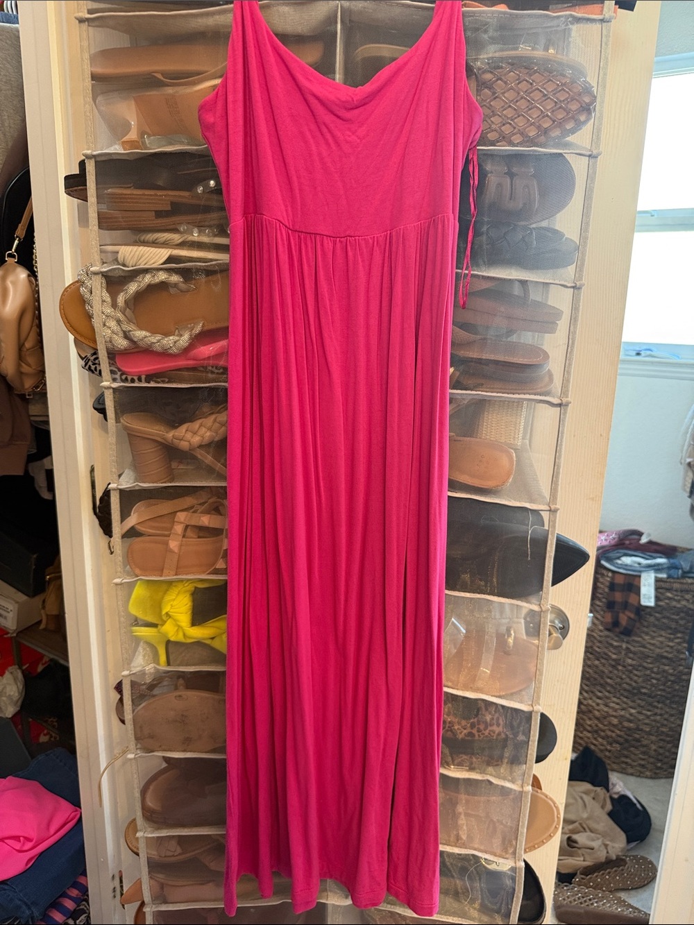 Old Navy Hot Pink Sleeveless Maxi Dress